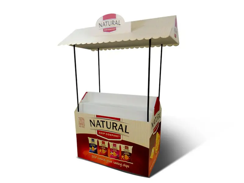 Supermarket display unit with canopy
