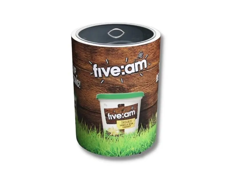 Large size wheeled sampling bin with lid