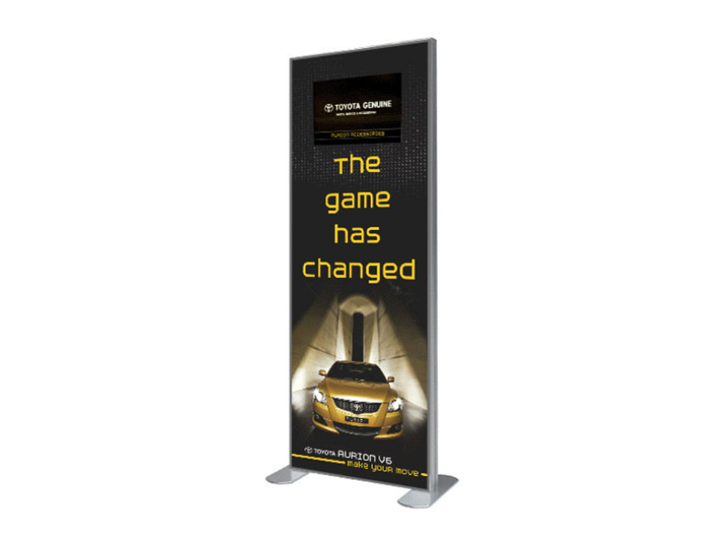 Streamline free-standing screens with branding