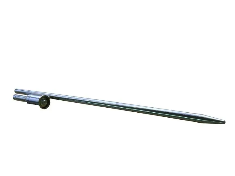 Steel in-ground stake for holding a flag pole