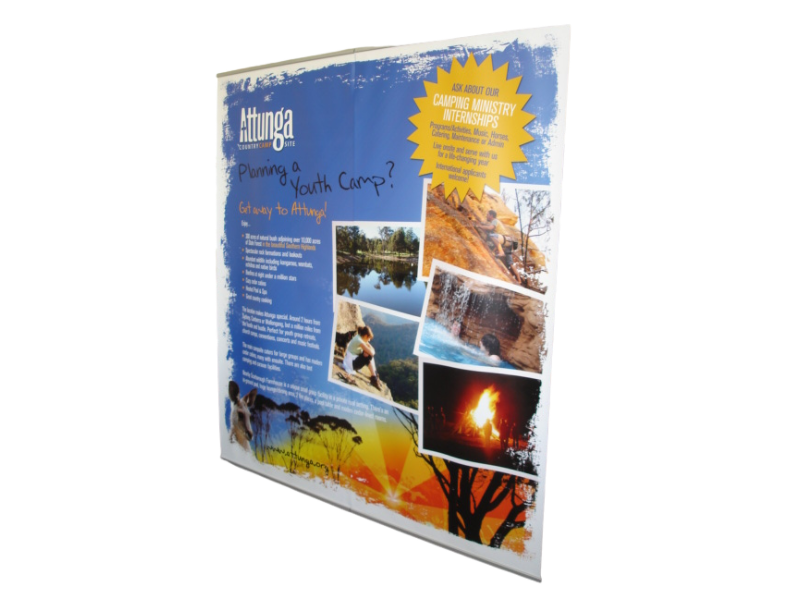 Extra wide 1.8 metre banner display