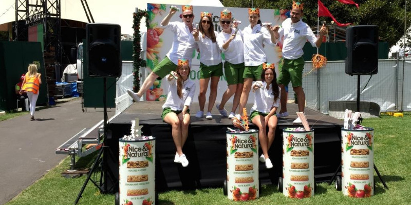 Our outdoor trolleys being used to sample drinks at an outdoor event