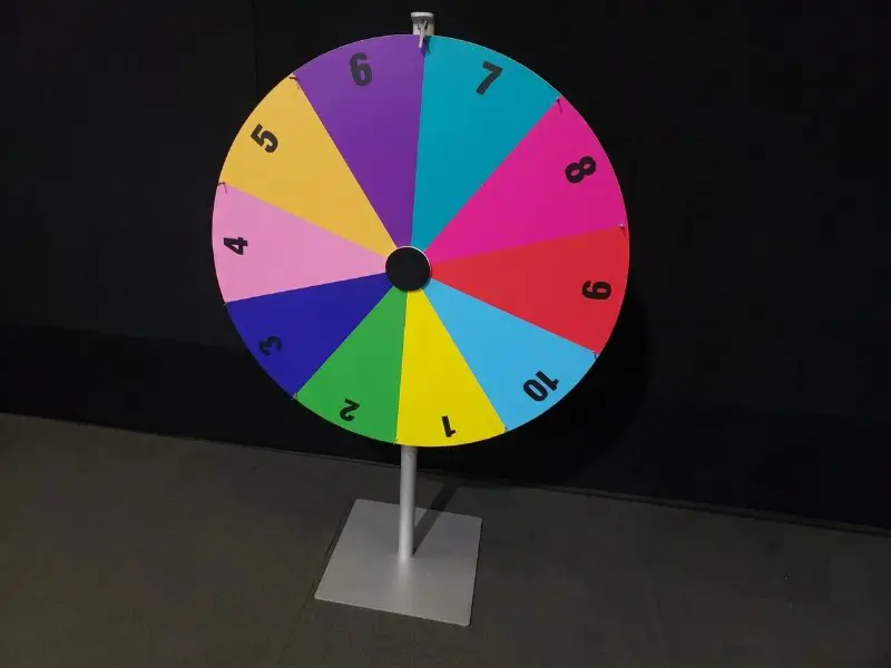 Prize wheel 1.5m high with 800mm diameter wheel