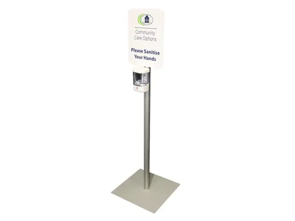 Slimline sanitiser station