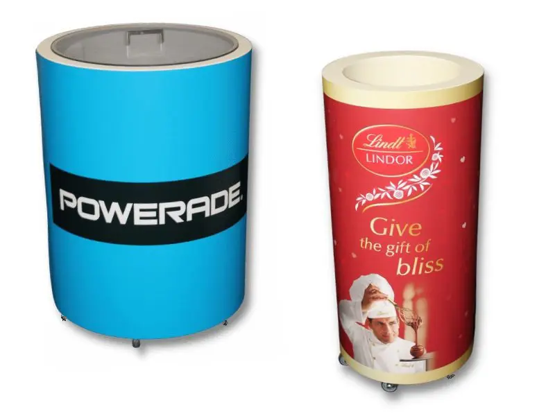 Wheeled sampling bins