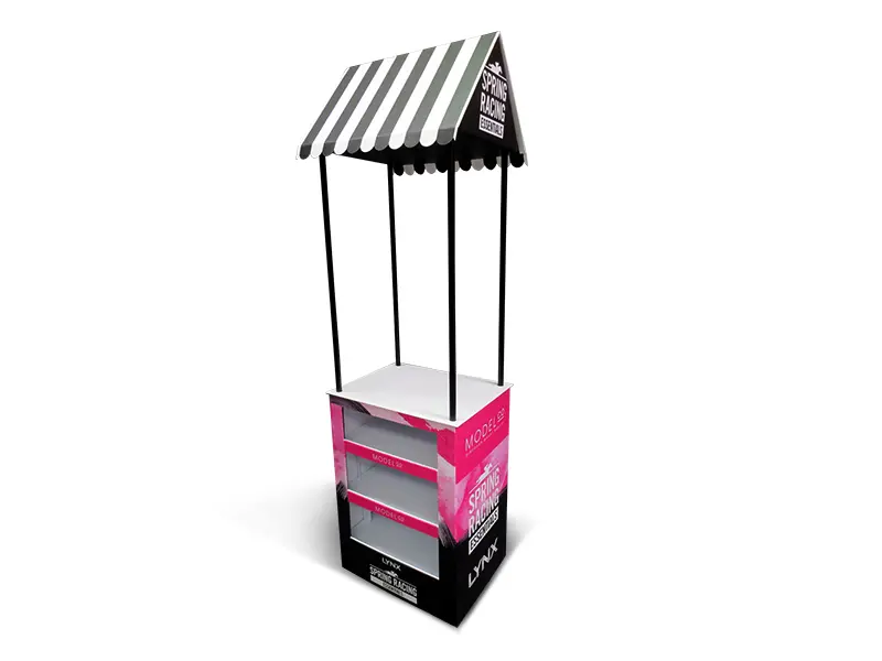 Custom canopies can be added to any Presenter table