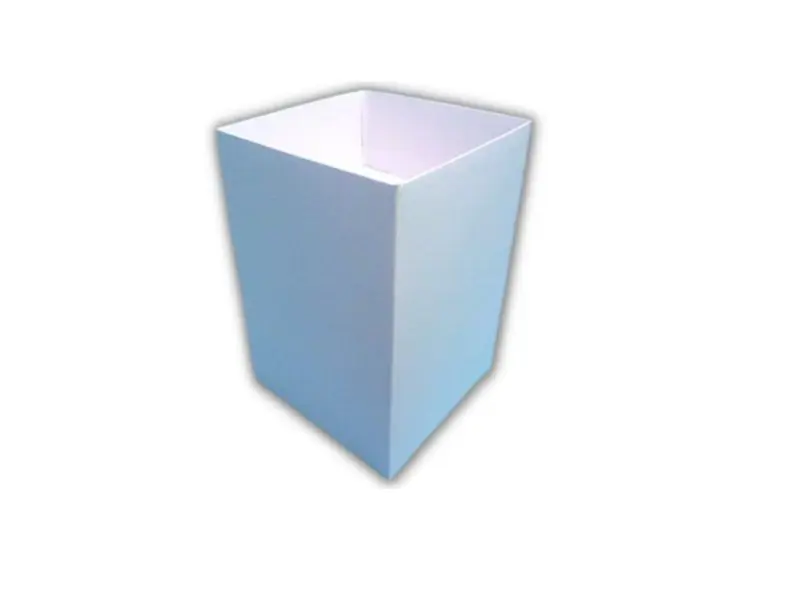 White cardboard dump bin