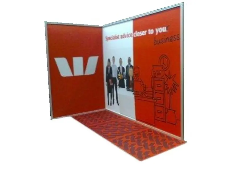 A row of tiles for an exhibition stand