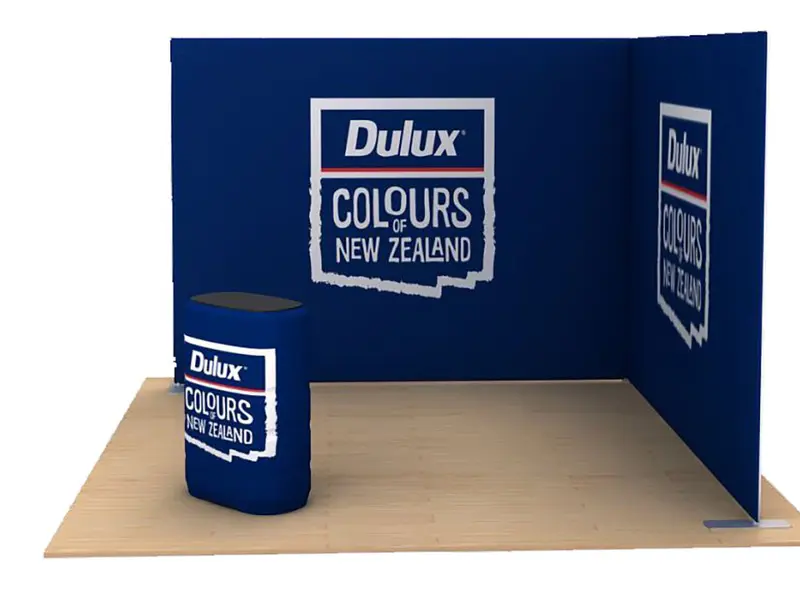 2 x 3m wide straight Superwalls with a counter