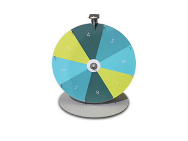 Counter top prize wheels