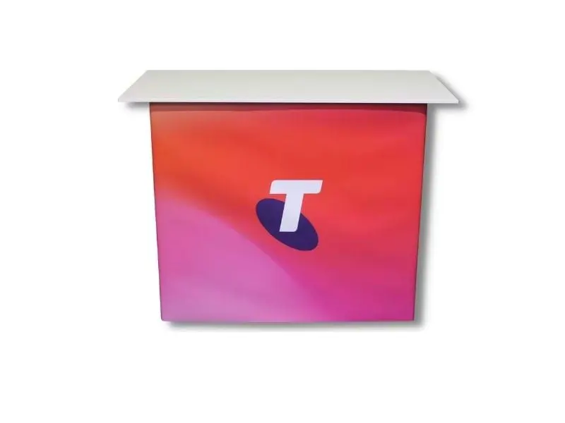 Most popular: white table top and interchangeable graphic wrap