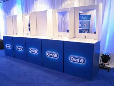 Portable Brushing Booths with Sinks and Mirrors