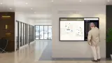 Digital wayfinding signage concept for an office lobby