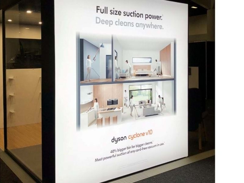 Lightbox with black framing