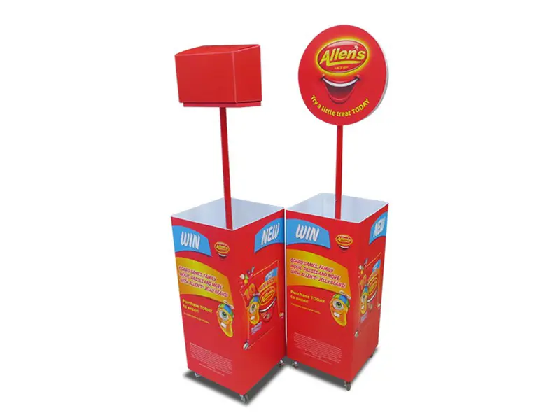 Roaming display bins