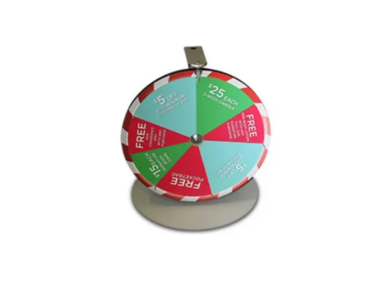 Custom prize wheel design with 7 segments