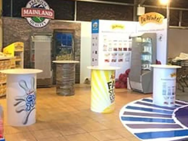 Printed floor vinyl in an exhibition
