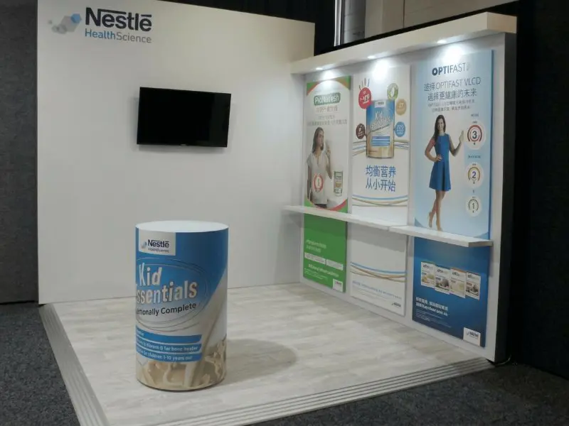 Vinyl flooring in expo booth