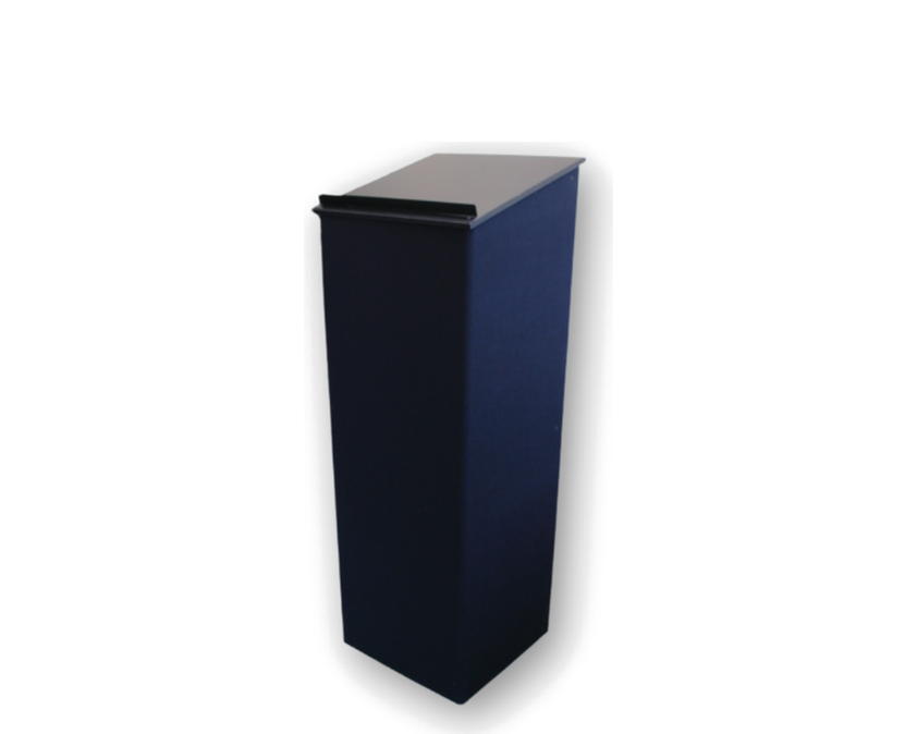 Fabric-covered portable lectern in navy blue (1)