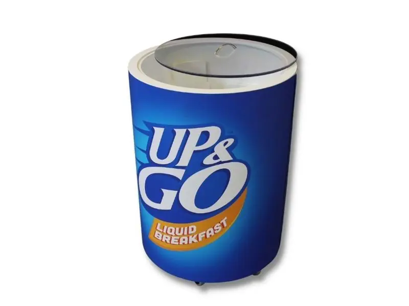 Large size wheeled sampling bin with lid