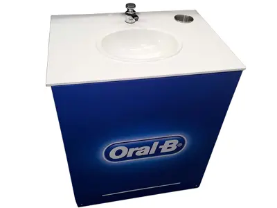 Custom Display Plinth with Sink and Tap