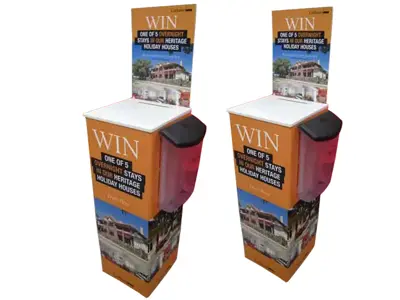 Free Standing Entry Box with Brochure Holder