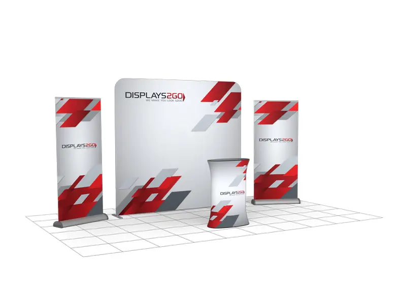 Exhibition Kit package with Premiere banner, plinth, superwall