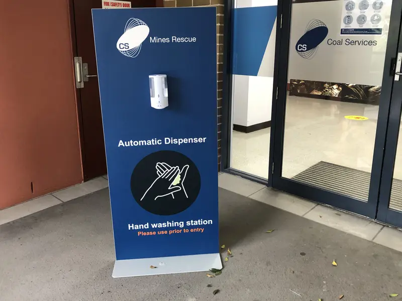Hand sanitiser stations