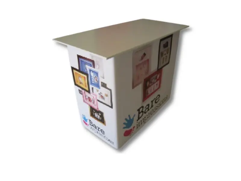 Most popular: white table with interchangeable graphic wrap