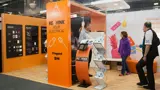 Timber-look exhibition flooring with product display panels