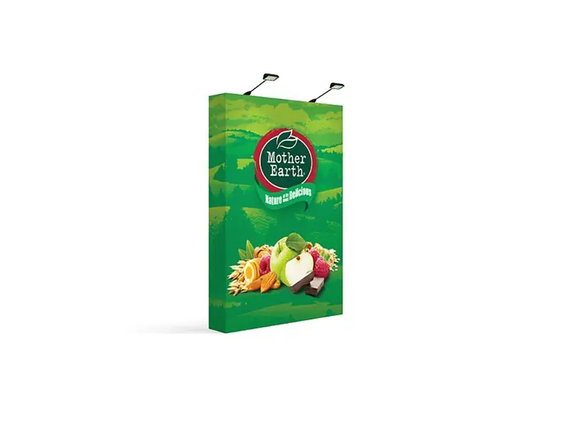 Straight pop-up stand in 1.5m width with spotlights