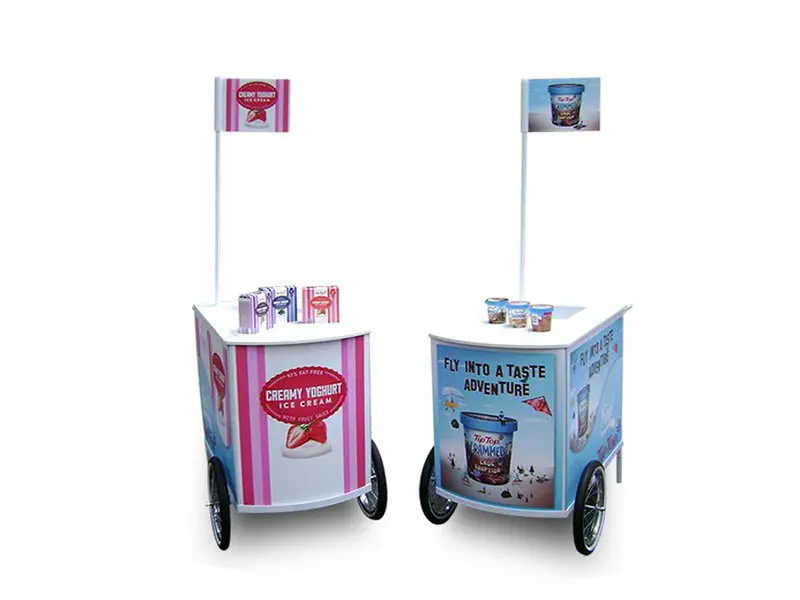 Outdoor carts use larger wheels for easy movement