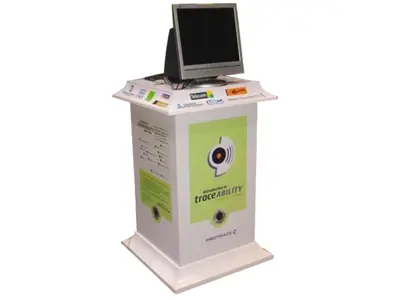 Podium with Decals and TV