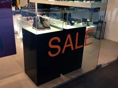 Window Displays with Clear Case