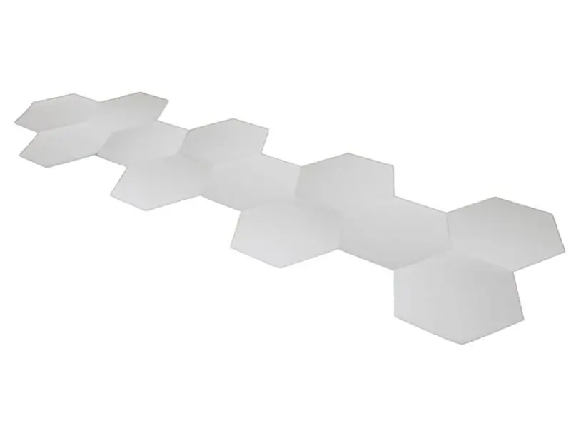Custom shaped hexagonal tiles 