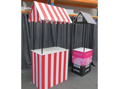 Portable Supermarket Merchandising Units with Canopy