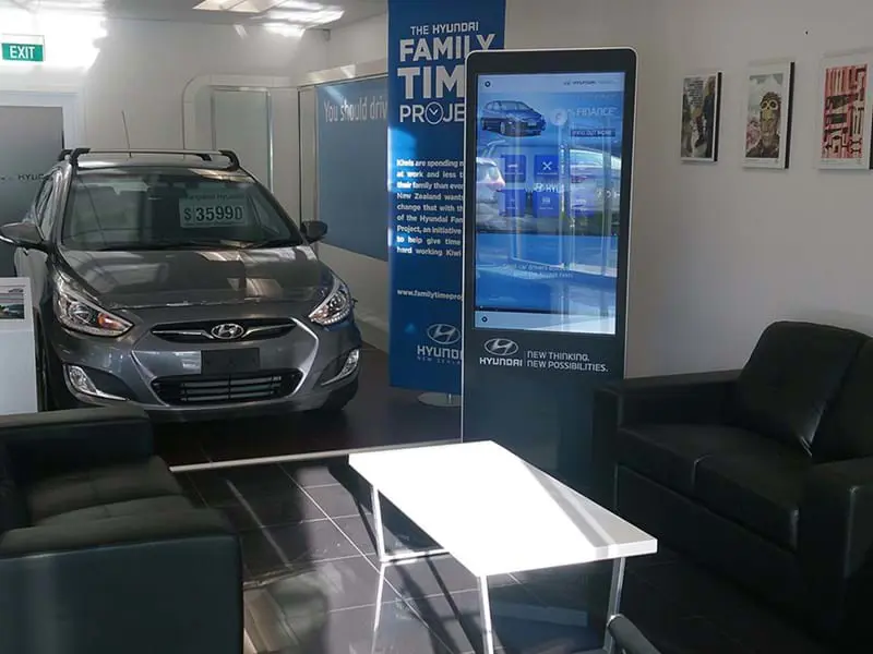 Interactive Kiosk in Showroom