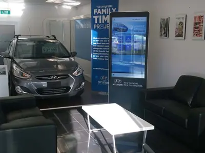 Interactive Kiosk in Showroom