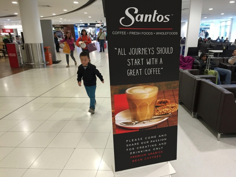 Double-sided airport banner