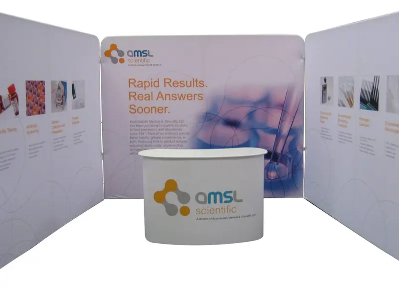 SuperWalls used as booth with sales counter