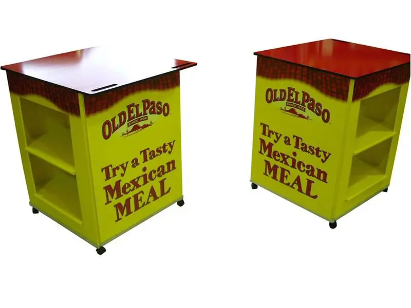 Square carts for supermarket sampling