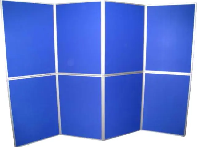 Board Display with Blue Velcro Receptive Fabric