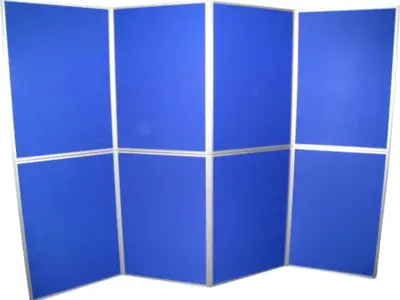 Board Display with Blue Velcro Receptive Fabric