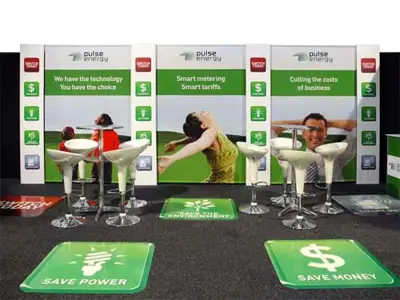 Floor Decals, Banners and Cocktail Tables