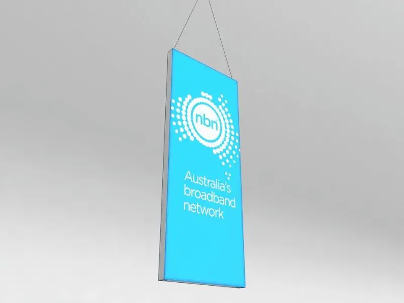 Hanging double-sided lightbox