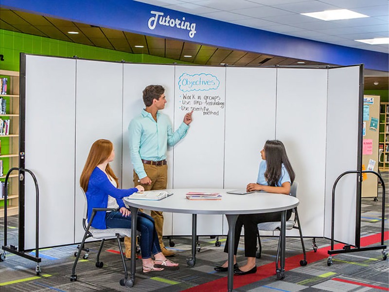 Screenflex with a whiteboard surface