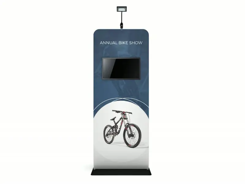 Monitors and TVs can be mounted into the Blade Stand
